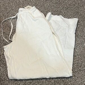 White Drawstring Pants